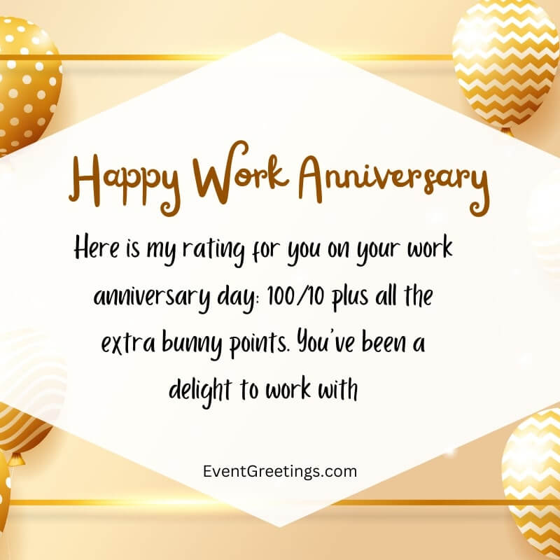 simple work anniversary wishes