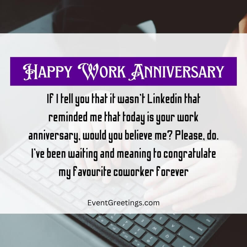 simple work anniversary wishes