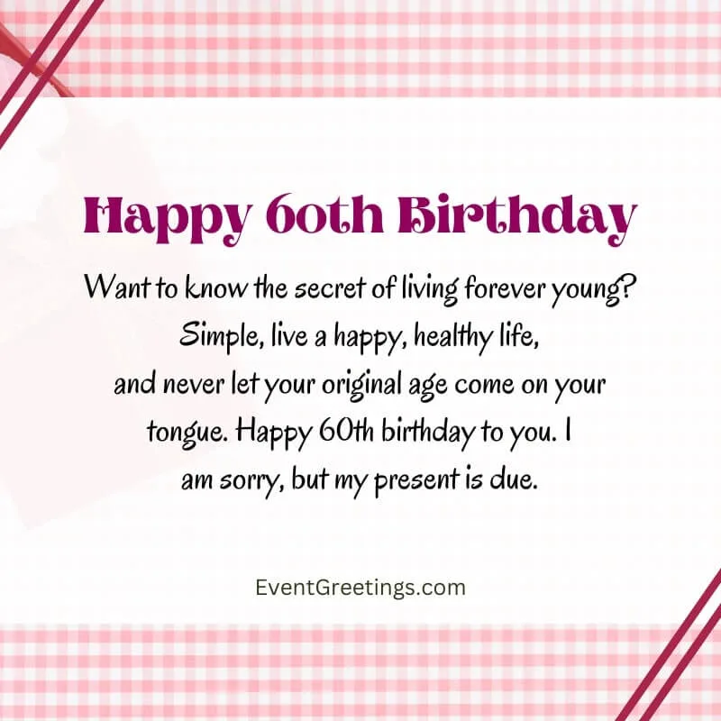 wishing for 60th birthday