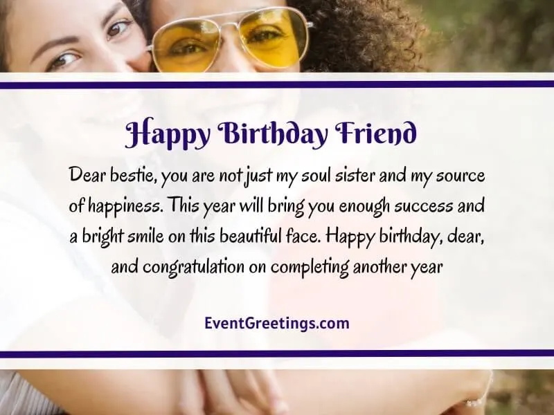 Touching birthday wishes for best friend female