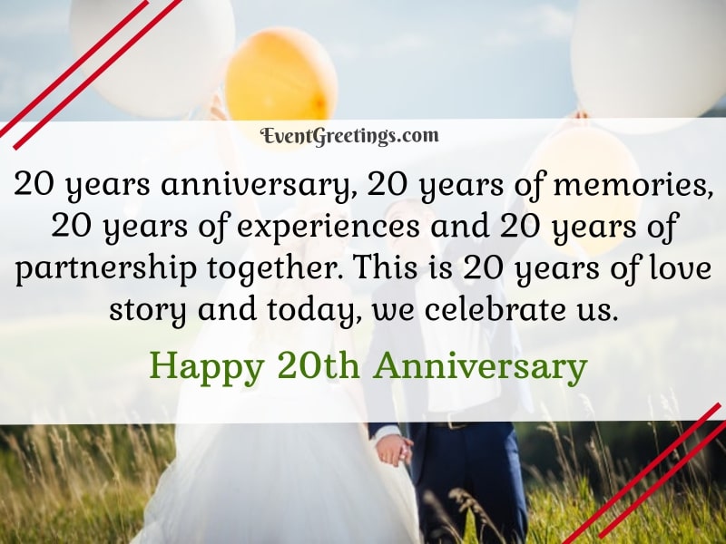 30 Best 20 Year Anniversary Wishes To Celebrate Togetherness