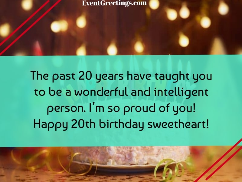 30 Amazing Happy 20th Birthday Quotes To Wish Dearest Person