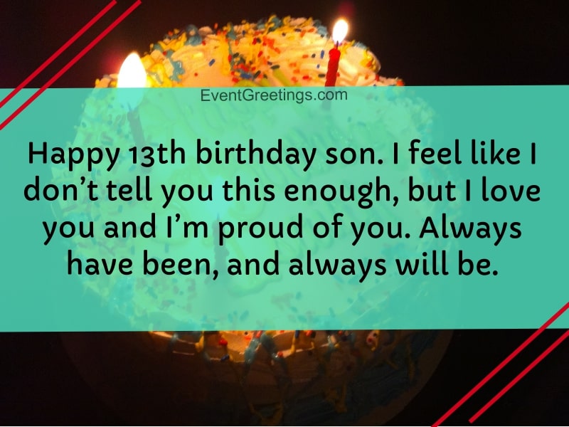 Happy 13th Birthday Son