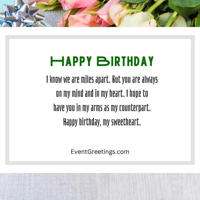 birthday message for special someone