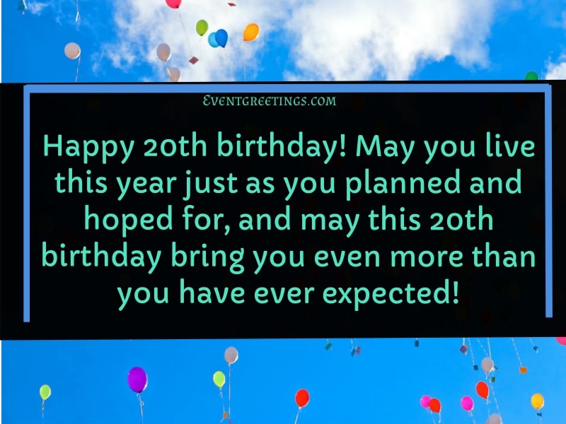 20th Birthday Quotes 