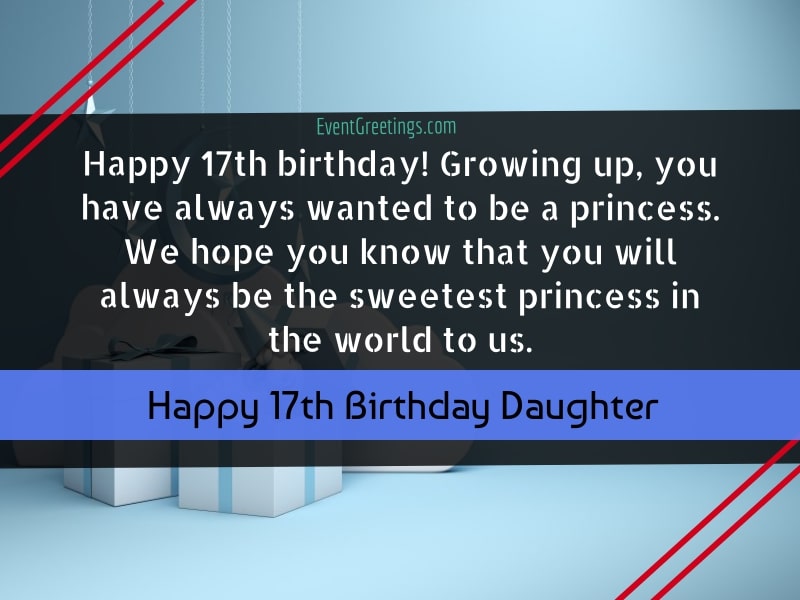 Happy 17th Birthday Daughter