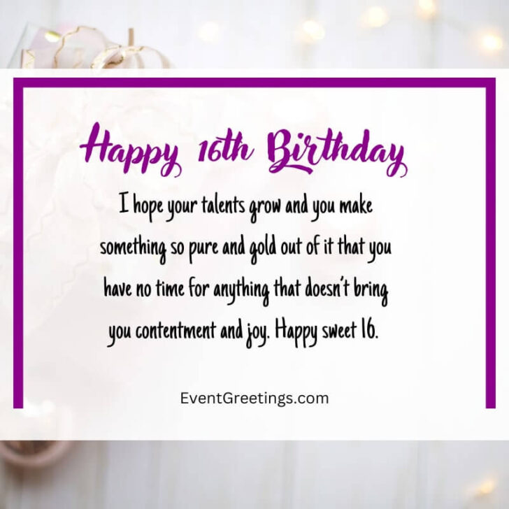 30 Happy Sweet 16 Quotes And Wishes