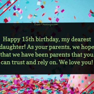 Happy 15th Birthday Daughter