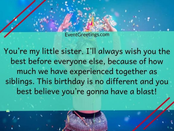 25 Cute Happy Birthday Little Sister Wishes With Infinite Love