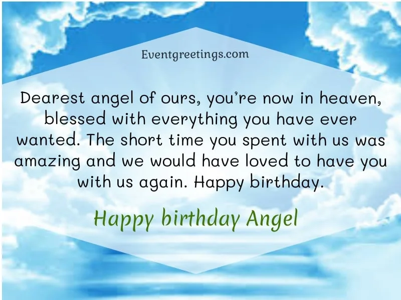 Happy Birthday Angel In Heaven