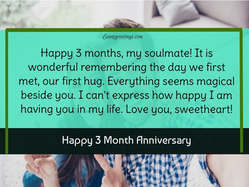 Featured image of post Happy 3 Month Anniversary Text : Luckily, three months is a quarter of one year, and according to wikipedia the latin term for quarter is quadrans but i don&#039;t know enough about.