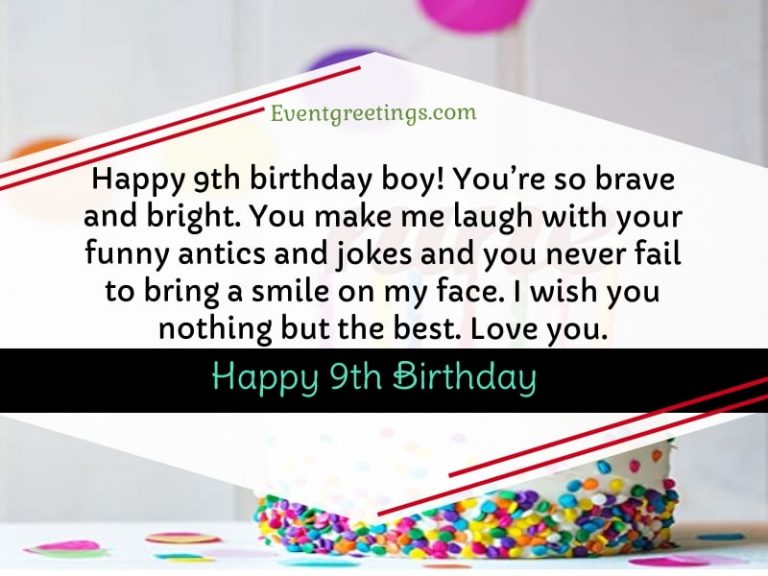 20 Best Happy 9th Birthday Wishes For Girl And Boy