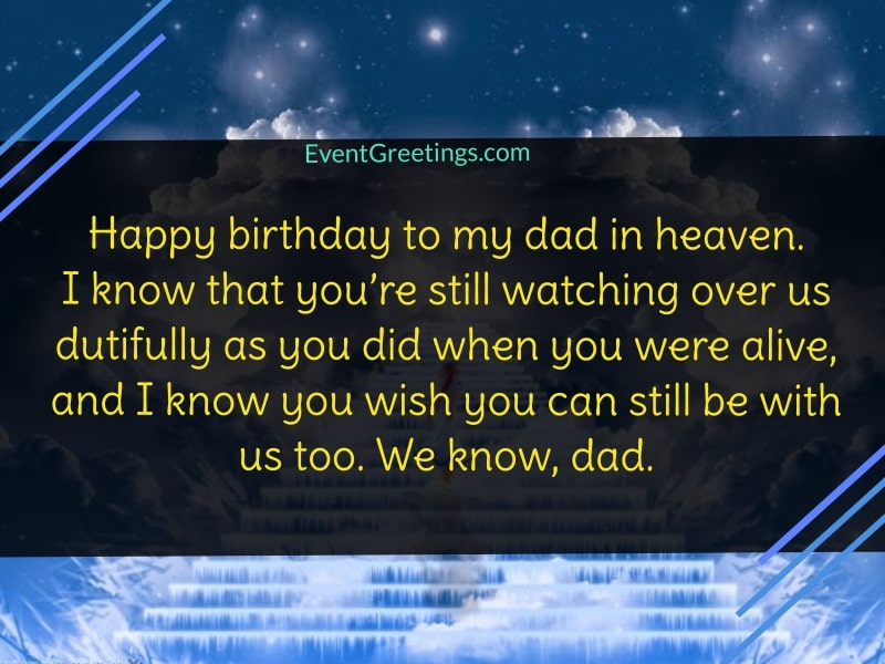 Happy Birthday Dad In Heaven