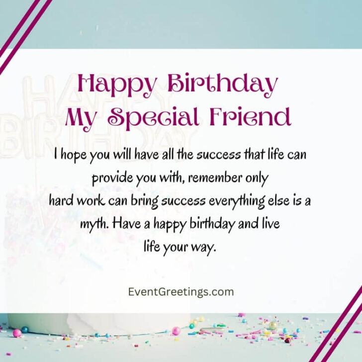 45 Special Birthday Wishes For Special Friend ( With Images)