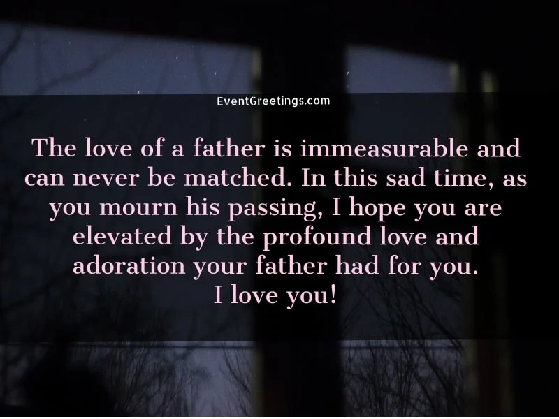 Comforting Words For Death of a Father