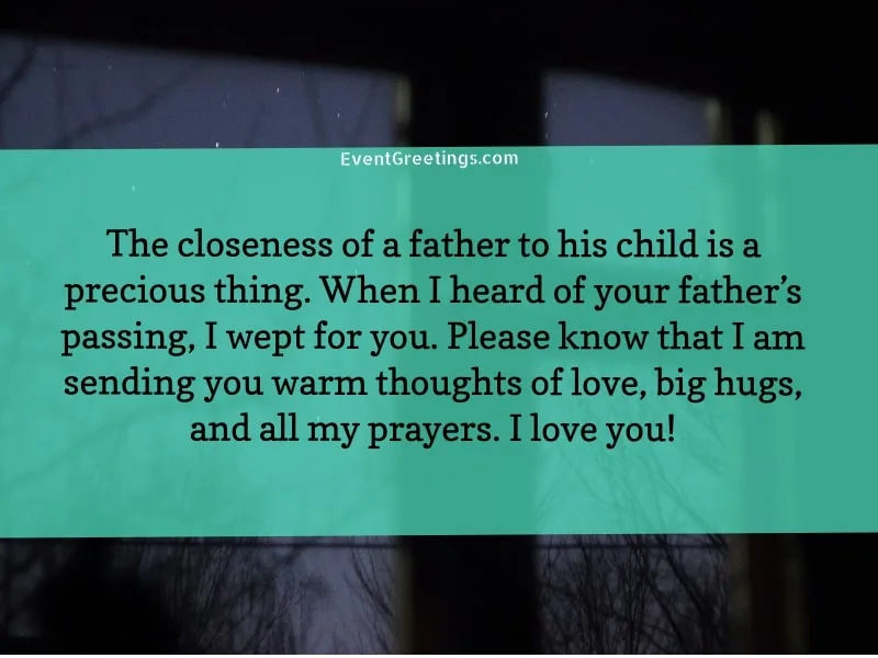 Condolences Message for Loss of Father