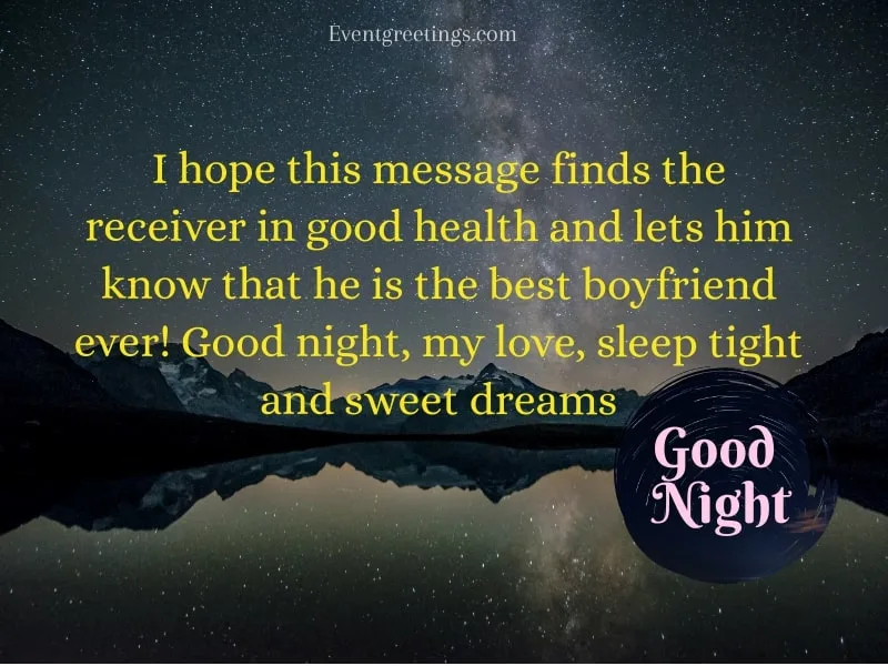 Good Night Message For Him