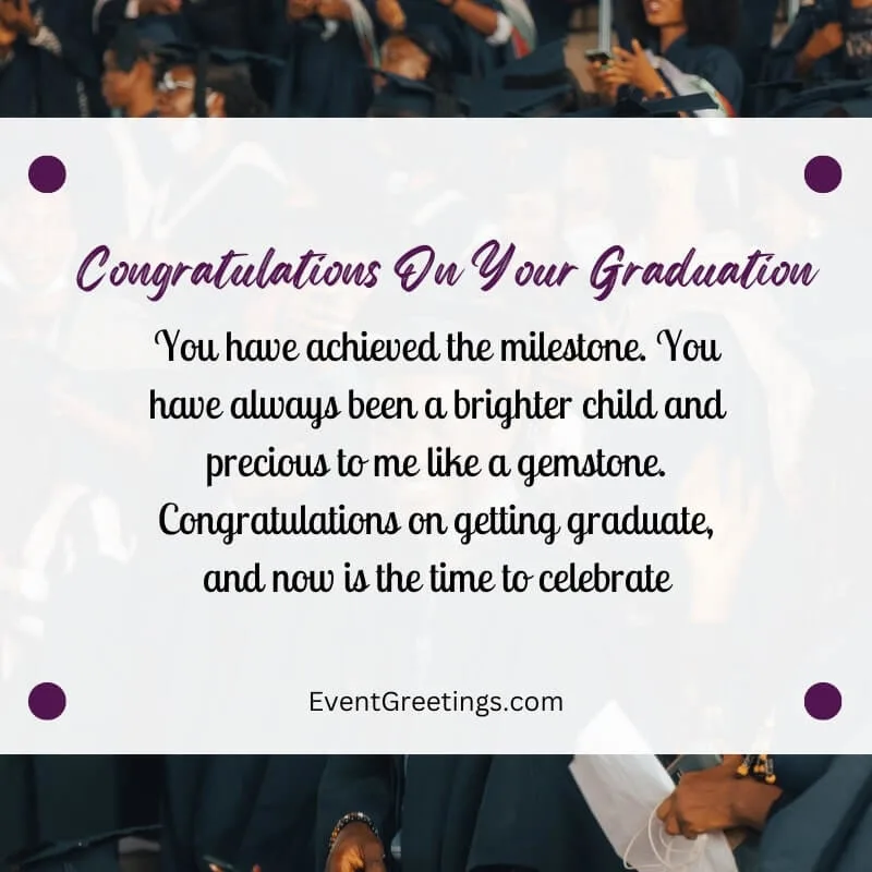Congratulations on your graduation