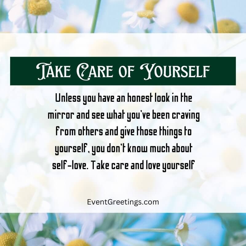 please take care of yourself quotes