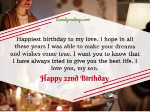 Happy 22nd Birthday Quotes And Wishes Events Greetings