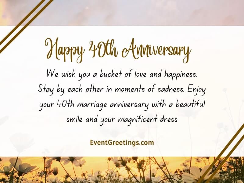 happy 40th wedding anniversary quotes