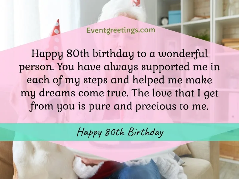 80th birthday wishes 