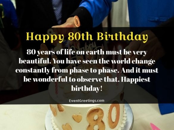 Happy 80th Birthday 35 Best 80th Birthday Wishes With Images