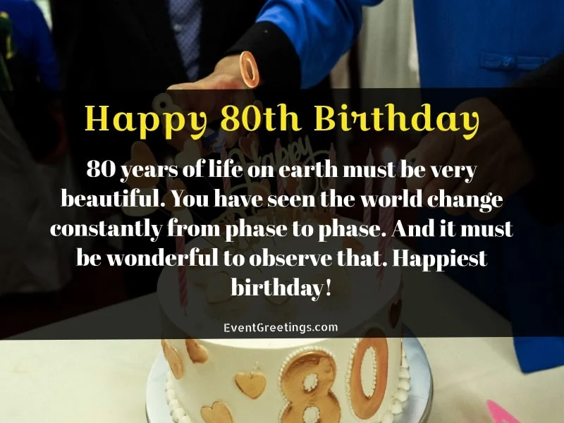 Happy 80th birthday messages 
