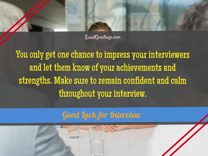 good luck for interview messages 