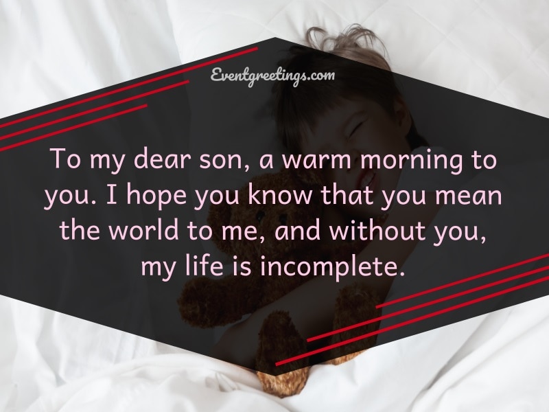 Good Morning Son Wishes