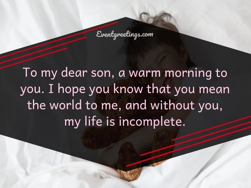 Good Morning Son Wishes