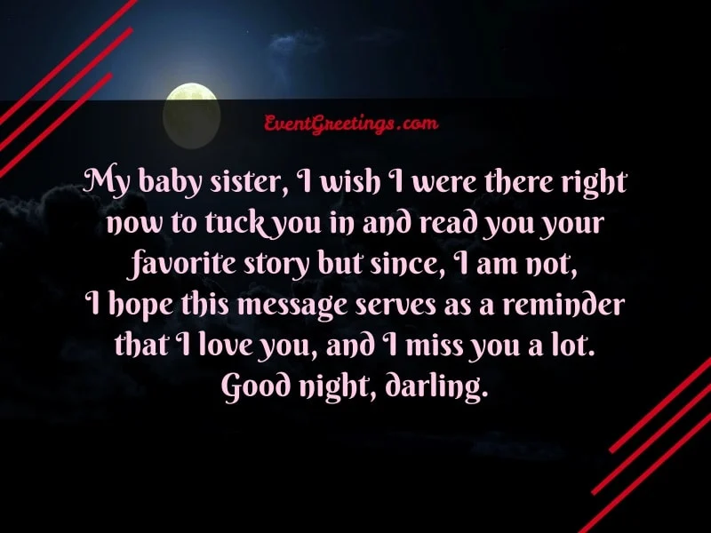 Good Night Sister I Love You