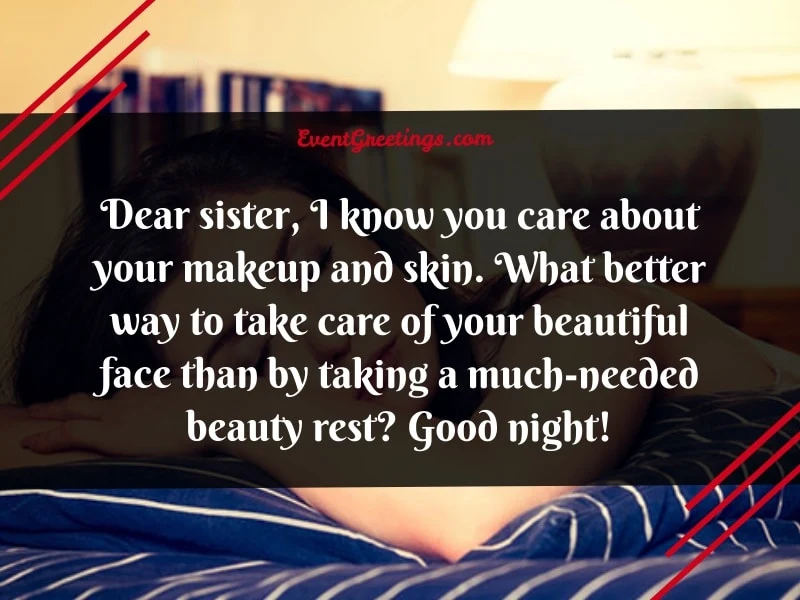 Good Night Quotes for Sister 