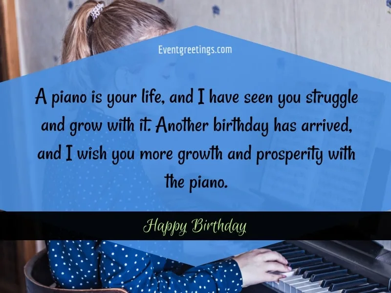 Best Happy Birthday wishes for a pianist