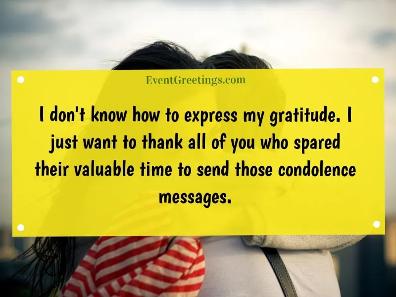 Thank you for your condolences quotes