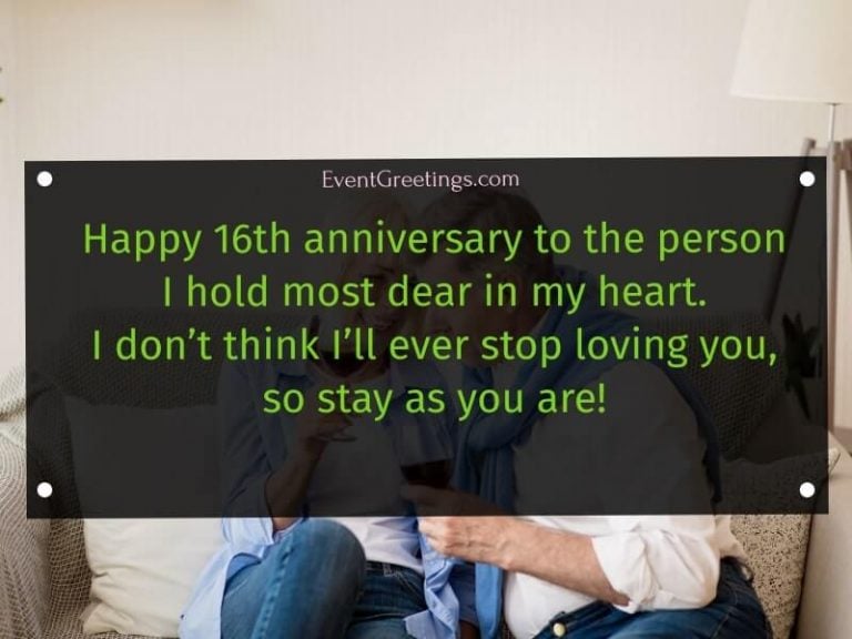 15 Best Happy 16th Wedding Anniversary Quotes – Events Greetings