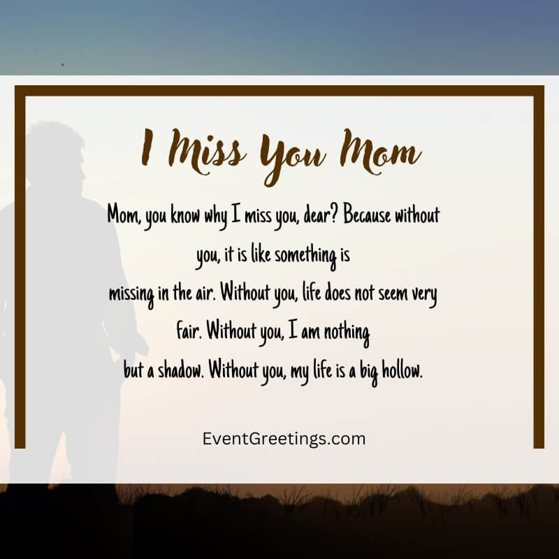 quotes about missing my mom