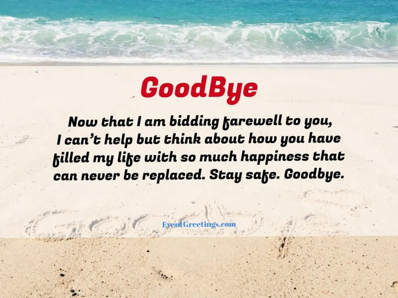 Goodbye message boyfriend for thank and you 101 Thank