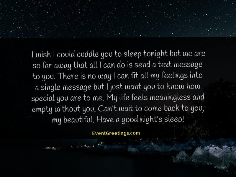 For messages her goodnight long Romantic Good