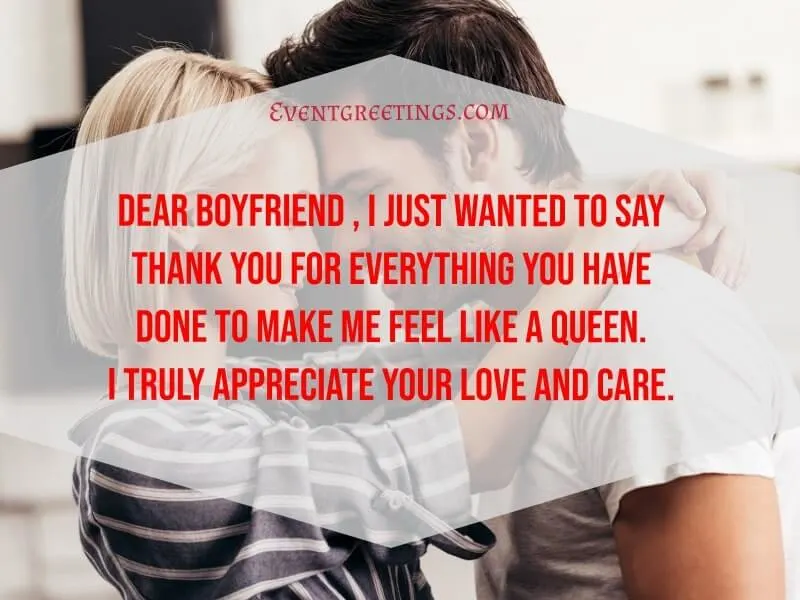 Thank You Quotes for Boyfriend