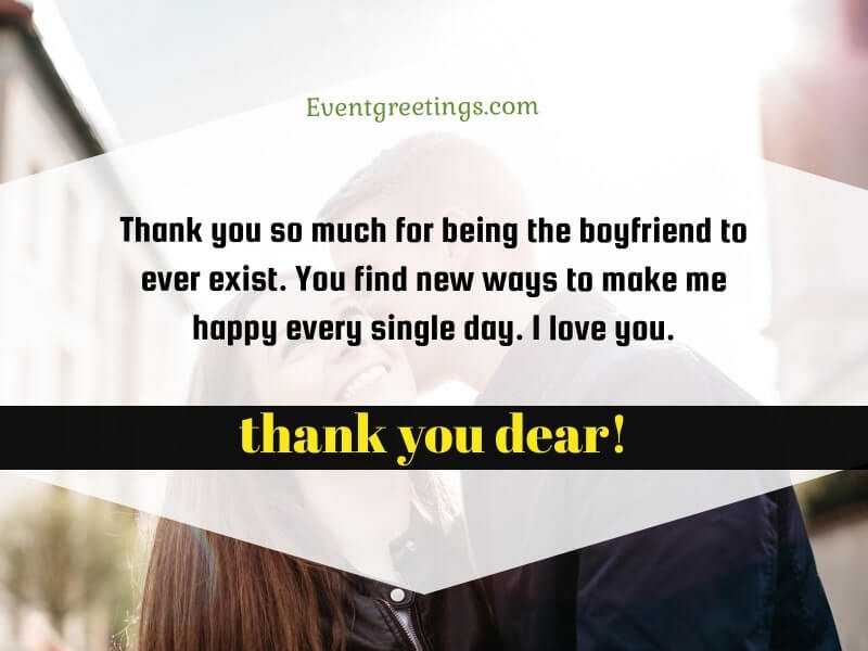 Thank You Quotes for Boyfriend