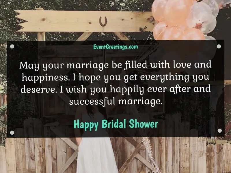 bridal shower wishes 