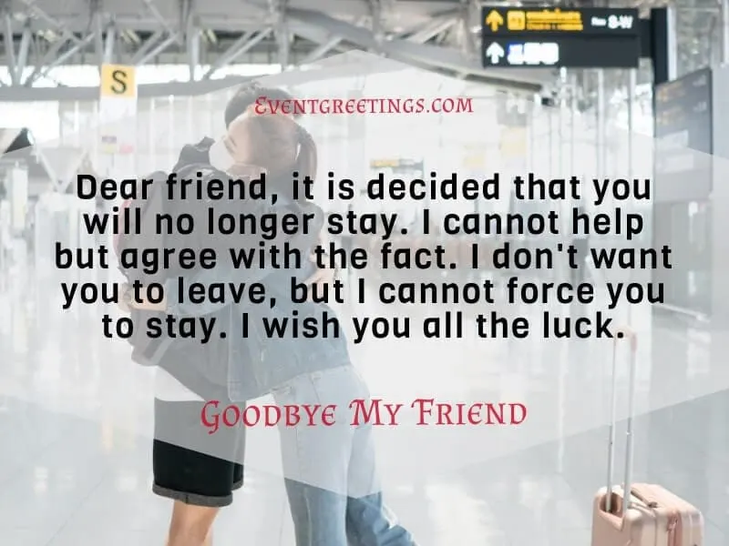 Farewell Message to a Friend