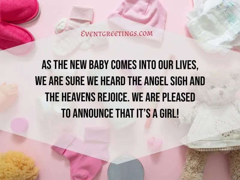 It's A Girl Announcement