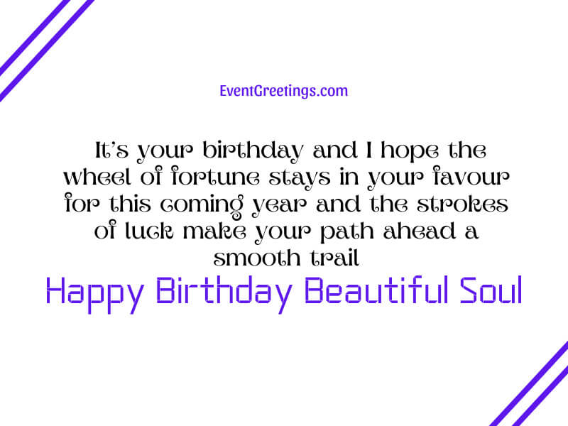 Birthday message to a Beautiful Soul