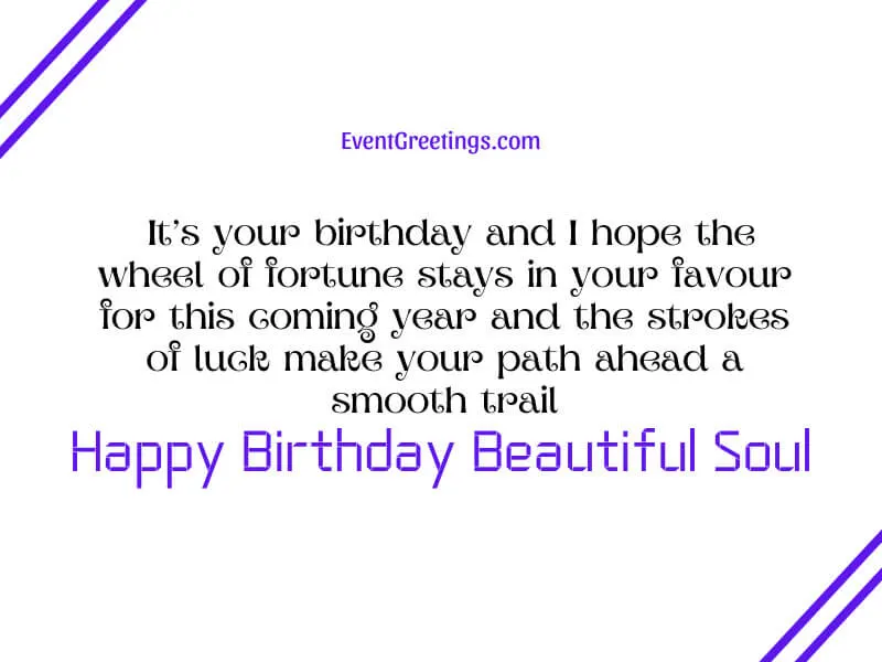 Birthday message to a Beautiful Soul