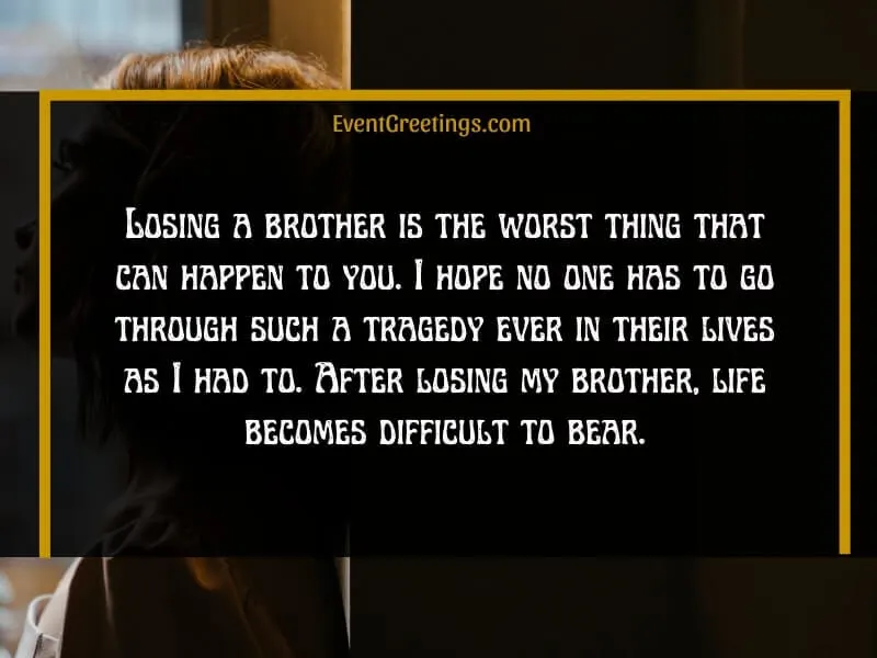 Losing a Brother Quotes