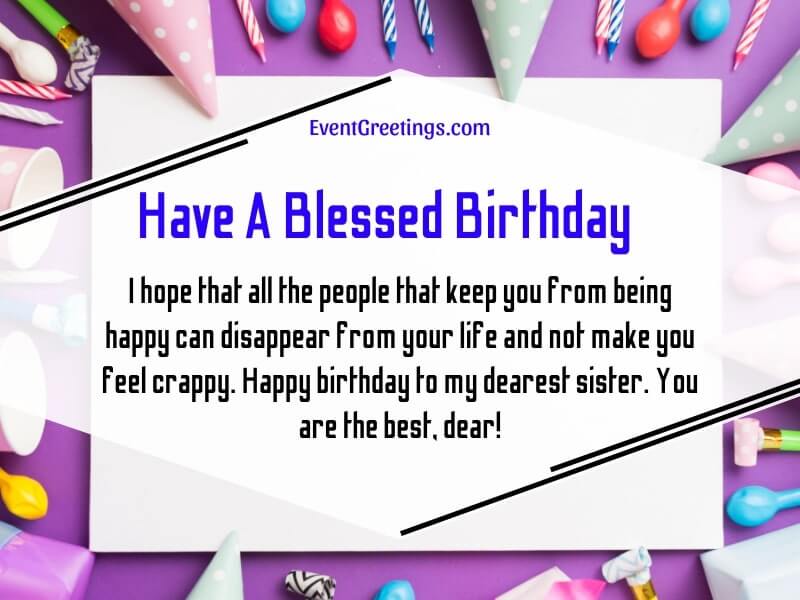 Blessing Birthday Messages For Sister
