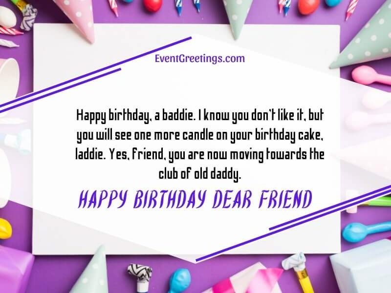 Funny Birthday Wishes for Best Friend Male