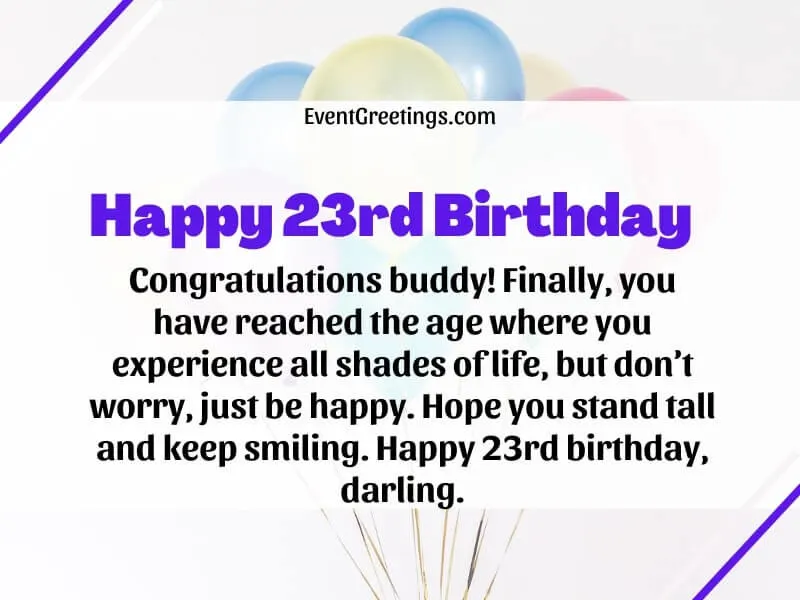 Happy 23rd Birthday Quotes